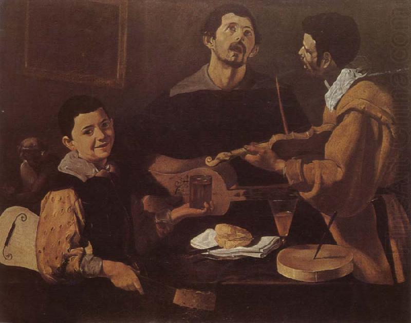 VELAZQUEZ, Diego Rodriguez de Silva y Three musician china oil painting image